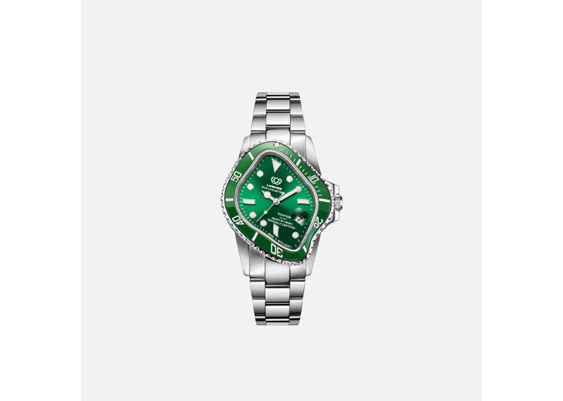LAARVEE Watch Green Bezel Green Dial