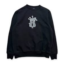 Stussy S CROWN CREW Black