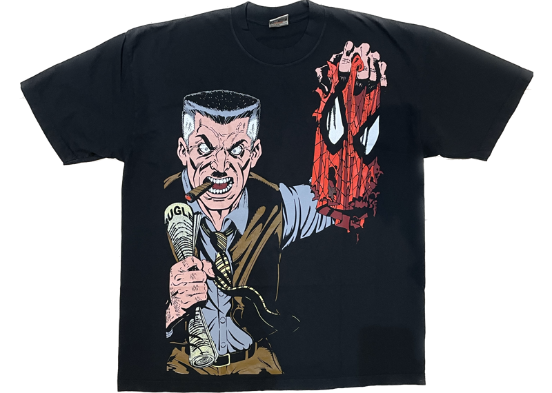Mask and Disguise Jonah Jameson x Spider-Man tee black