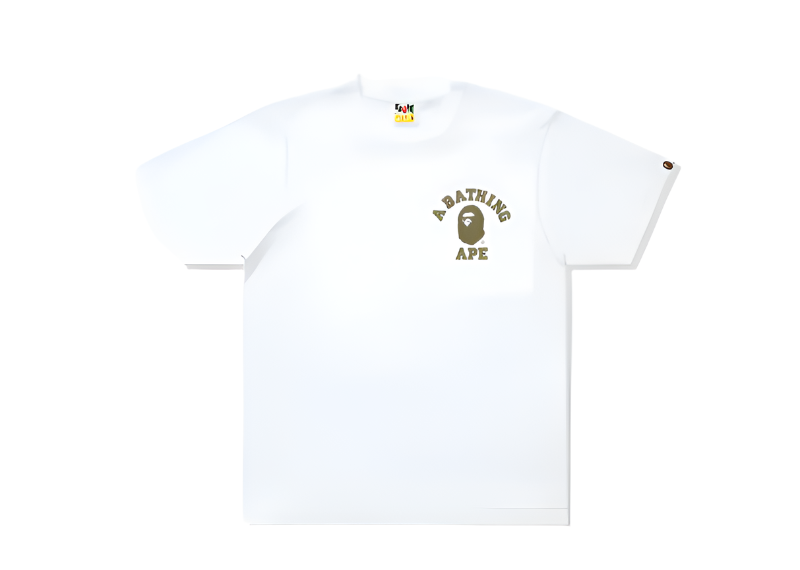 BAPE 1ST CAMO COLLEGE ATS TEE - WHITE
