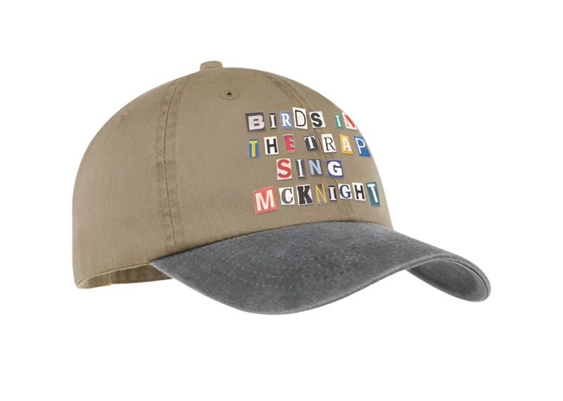 Travis Scott Birds In The Trap Sing Mcknight Washed Denim Hat Limited Fashion tan