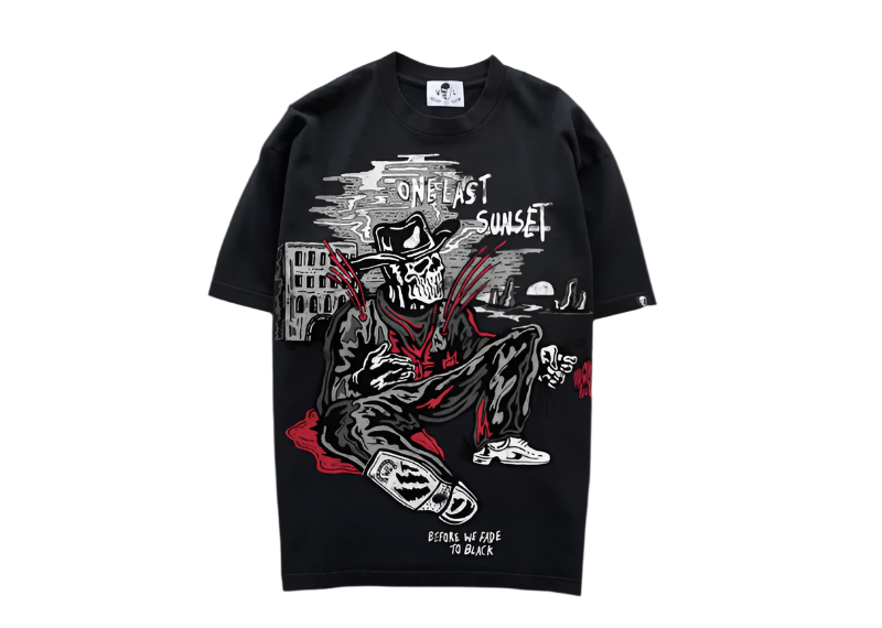Warren Lotas One Last Sunset Tee Monochrome Black