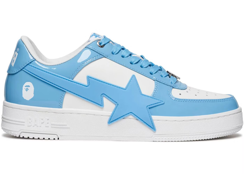 A Bathing Ape Bapesta 3 OS M2 Patent Leather Sax