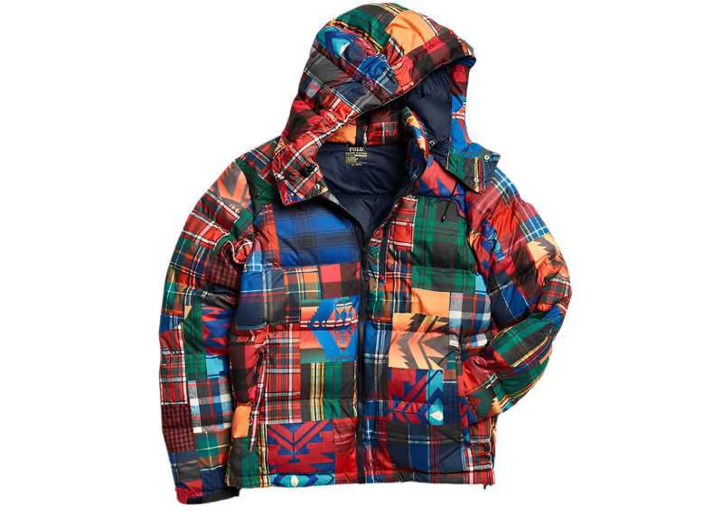Polo Ralph Lauren Puffer Jacket Multi print with hood