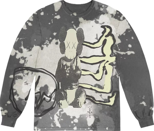 Travis Scott Cactus Jack Kaws For Fragment L/S Tee Multi Grey