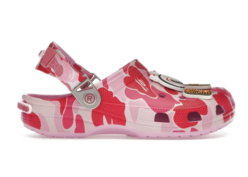 Crocs Classic Clog A Bathing Ape ABC Camo Pink