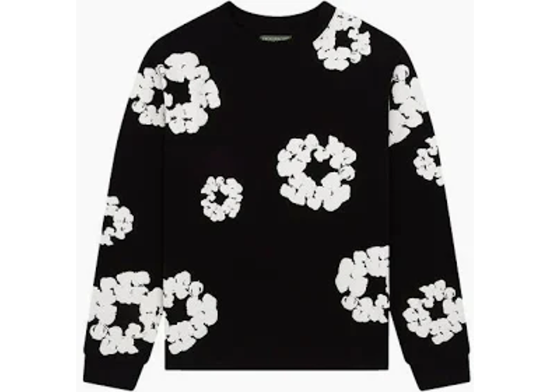 Denim Tears Cotton Wreath Long-sleeve Black