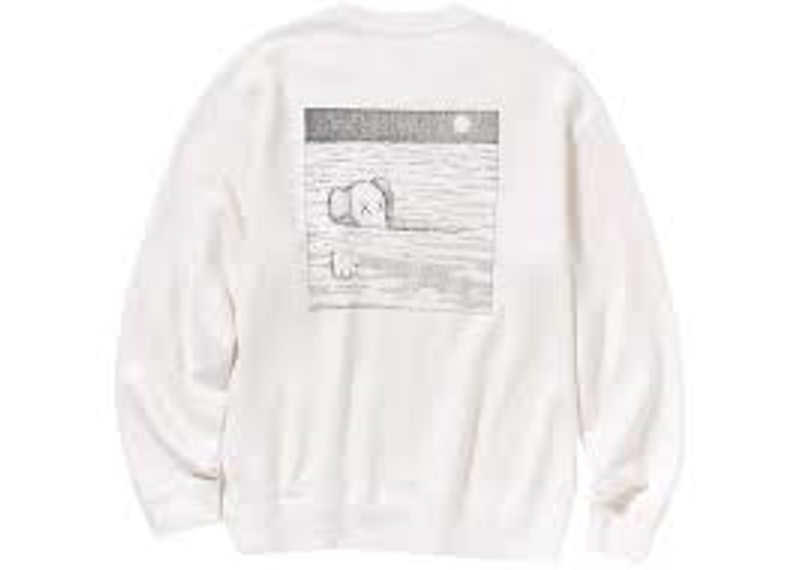 KAWS x Uniqlo Long-sleeve Sweatshirt (US sizing) Off White