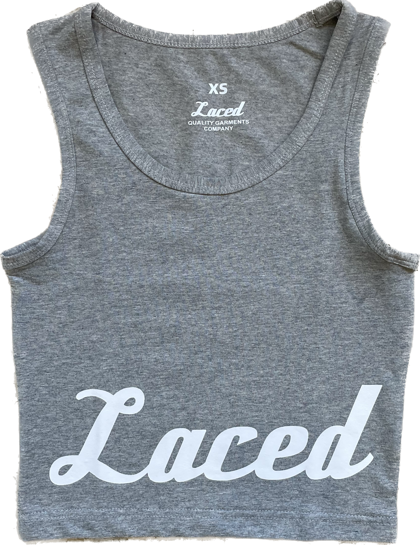 Script 06 crop top heather grey