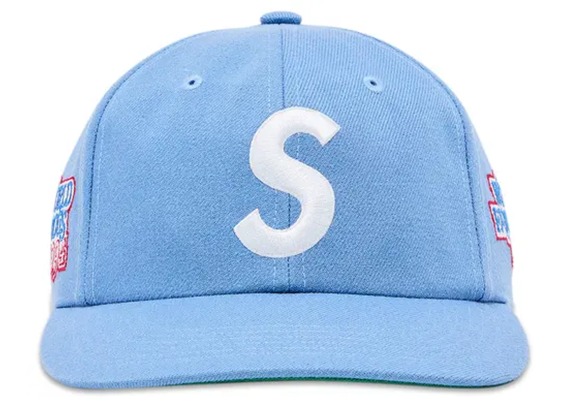 Supreme World Famous S Logo 6-Panel Light Blue