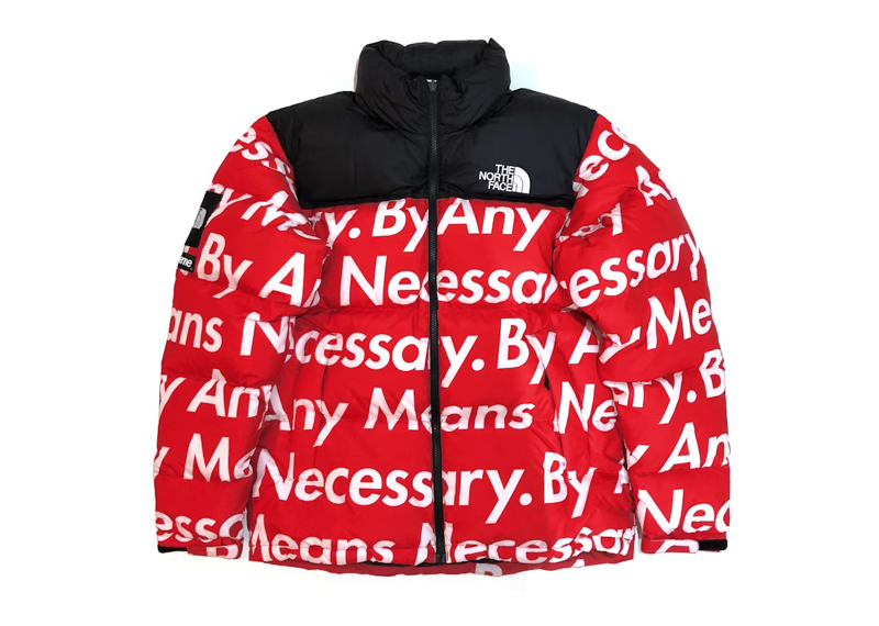 Supreme The North Face By Any Means Nuptse Jacket Red