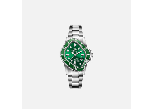 LAARVEE Watch Green Bezel Green Dial