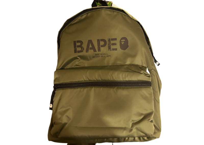 Bape 2024 Ape Shall Never Kill Ape Olive Green Blackpack