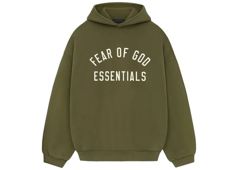 Fear of God Essentials Fleece Hoodie Military