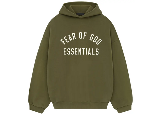 Fear of God Essentials Fleece Hoodie Military