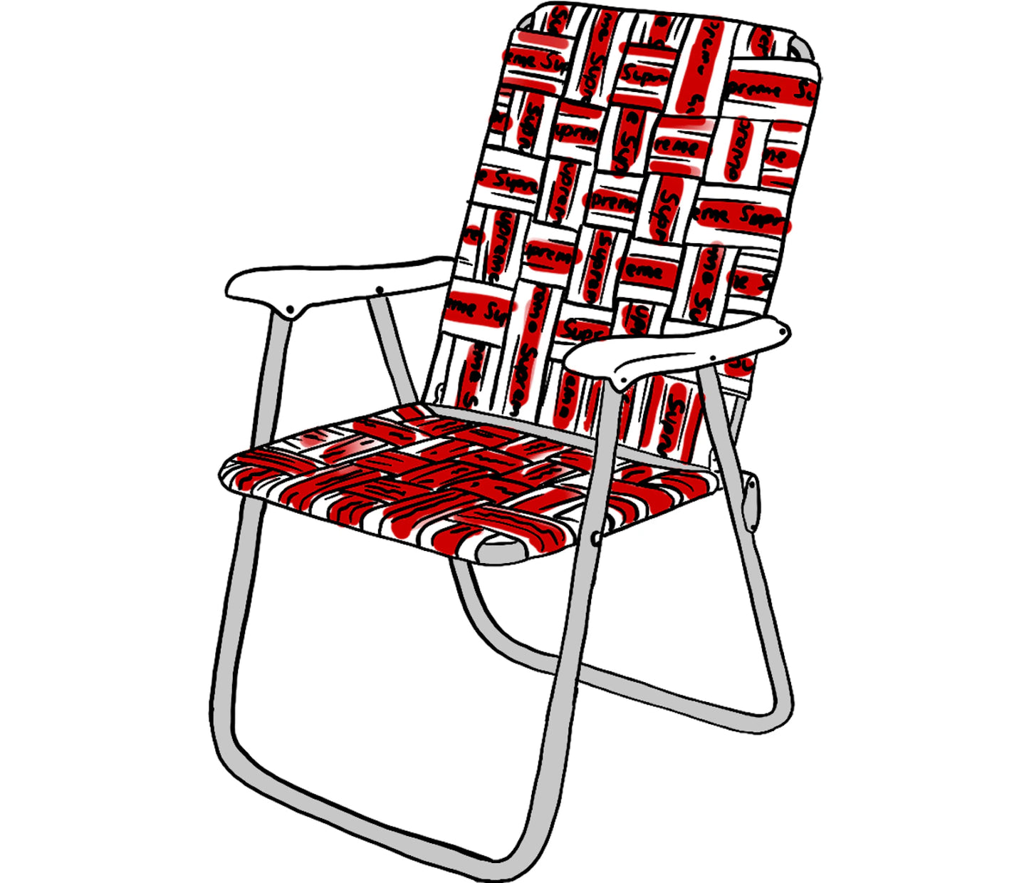 Supreme Lawn Chair Red