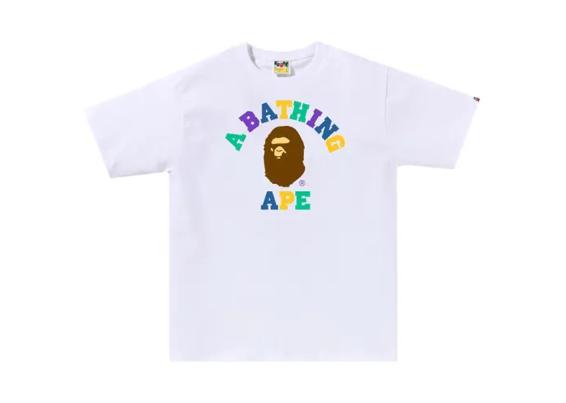 BAPE Colors College Tee White