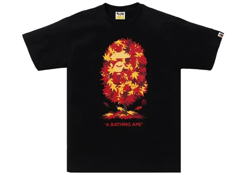 BAPE Japan Autumn Ape Head Tee Black