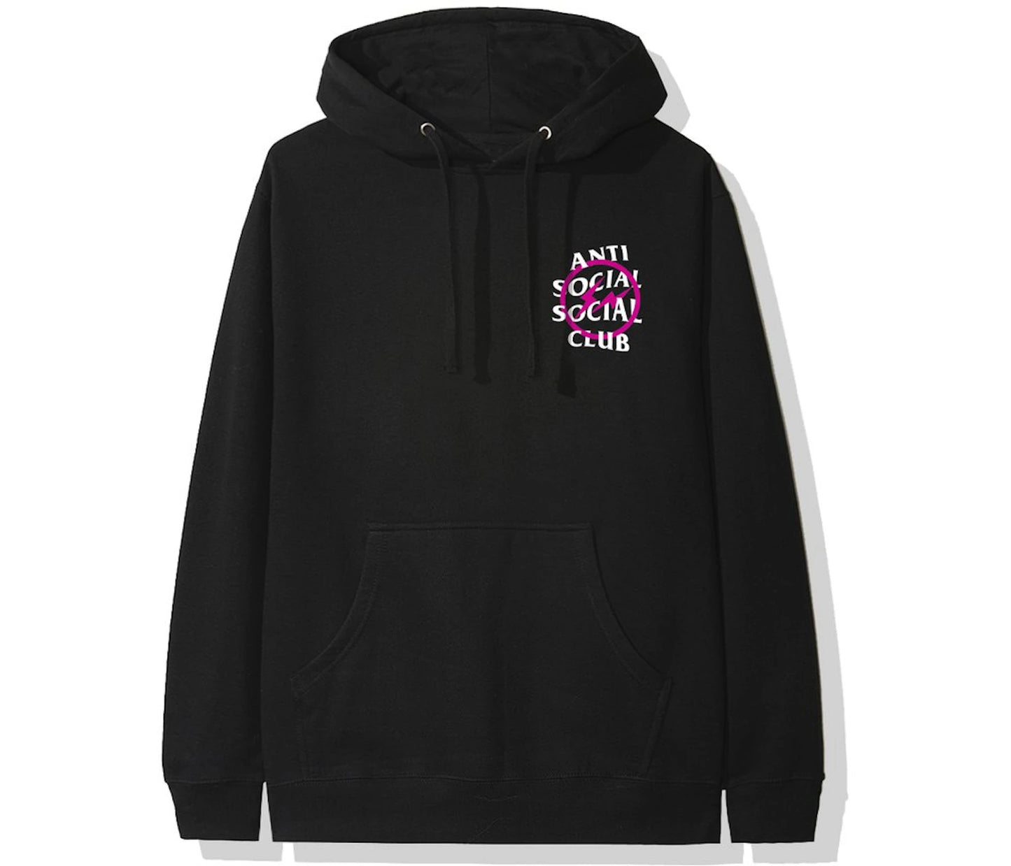 Anti Social Social Club x Fragment Pink Bolt Hoodie (FW19) Black