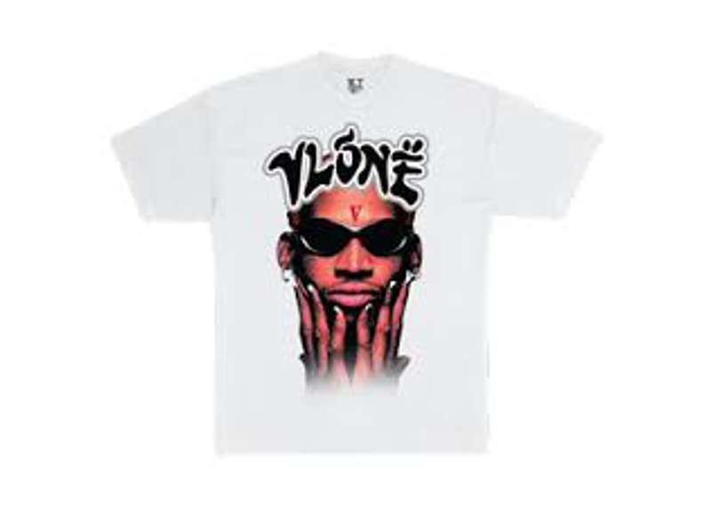 VLone X Rodman Logo tee White