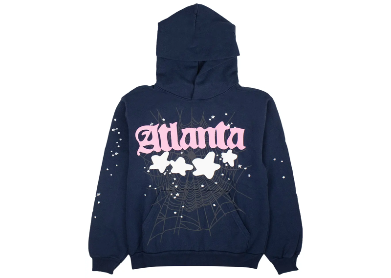 Navy SP5DER Atlanta Hoodie