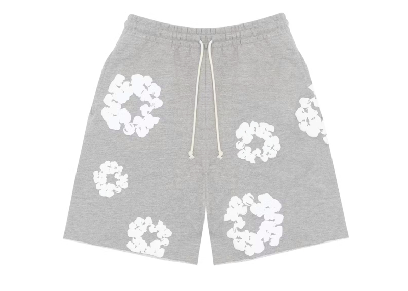 Denim Tears The Cotton Wreath Shorts 'Grey'