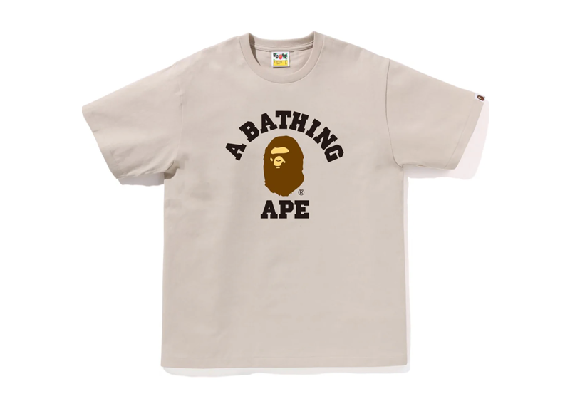 BAPE COLLEGE TEE Light BEIGE