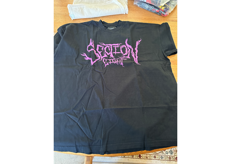 Section 8 Heavyweight Tee-Black/Purple