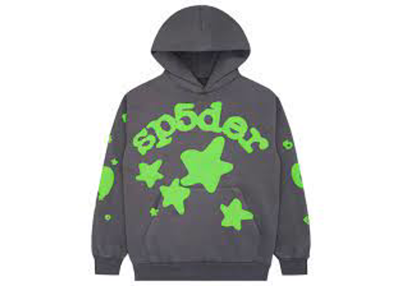 Sp5der Slate Grey Beluga Hoodie