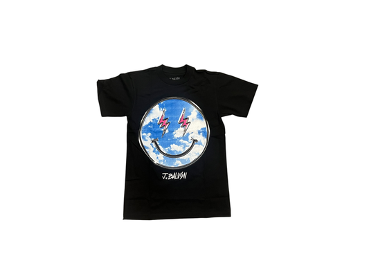 J Balvin Earth Smiley Tee Black