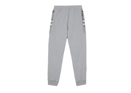 Burberry Check Panel Cotton Jogging Pants Grey