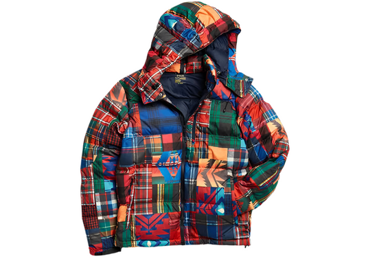 Polo Ralph Lauren Puffer Jacket Multi print with hood