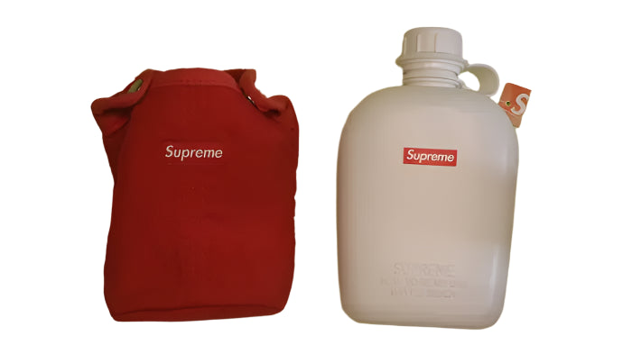SUPREME BASIC WATER CANTEEN Red Water Bottle BOX LOGO WHITE 2012 FW12
