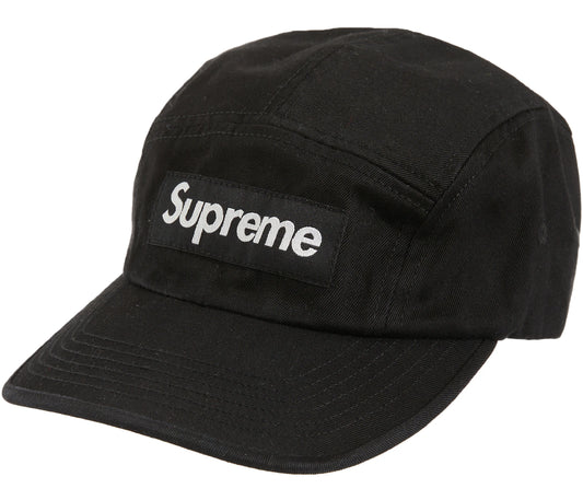 Supreme Washed Chino Twill Camp Cap (SS23) Black