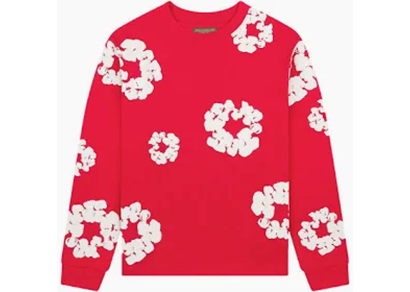 Denim Tears Cotton Wreath Long-sleeve Red