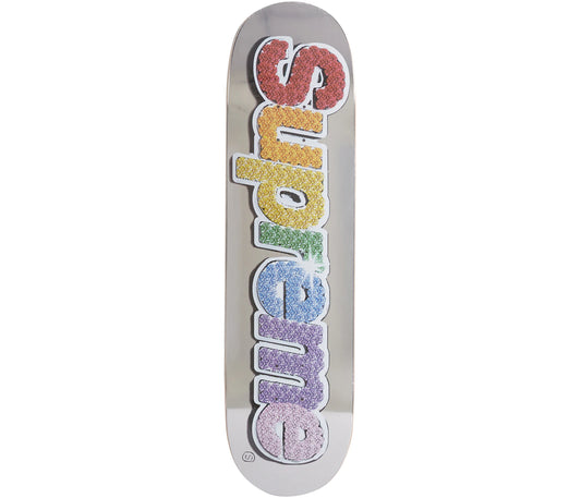 Supreme Bling Box Logo Skateboard Deck Platinum