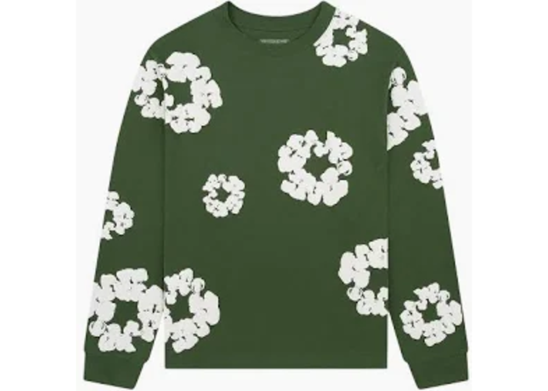 Denim Tears Cotton Wreath Long-sleeve Green