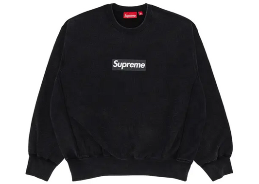 Supreme Washed Box Logo Crewneck Black