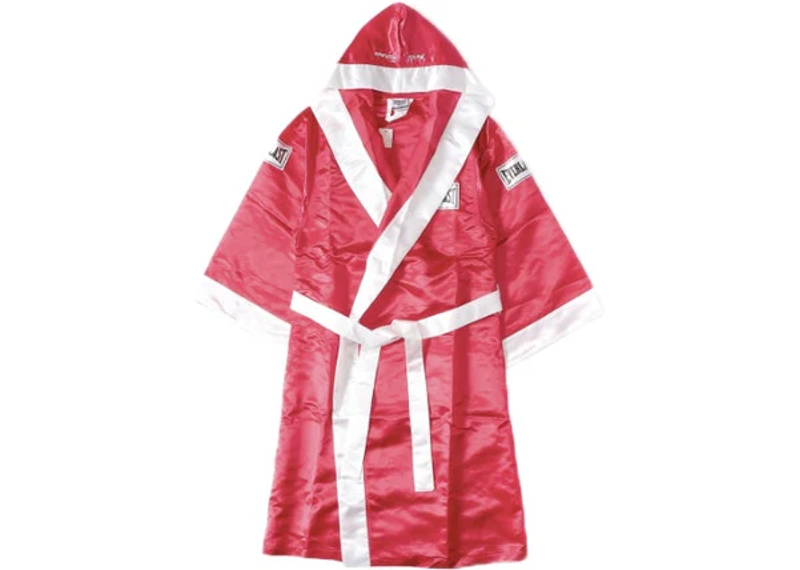 Supreme Everlast Satin Hooded Boxing Robe Red