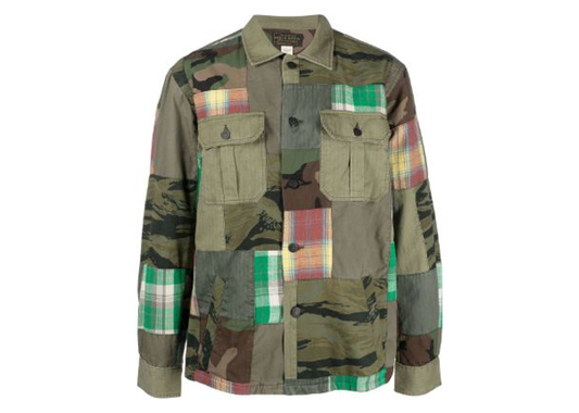 RRL Limited Edition Green Camouflage Military Jacket