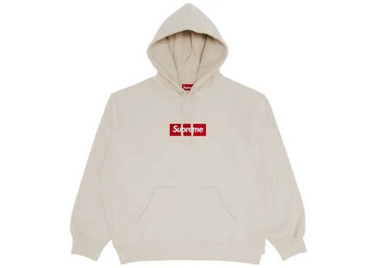 Supreme Box Logo Hooded Sweatshirt Stone