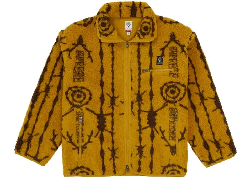 Supreme SOUTH2 WEST8 Fleece Jacket Mustard