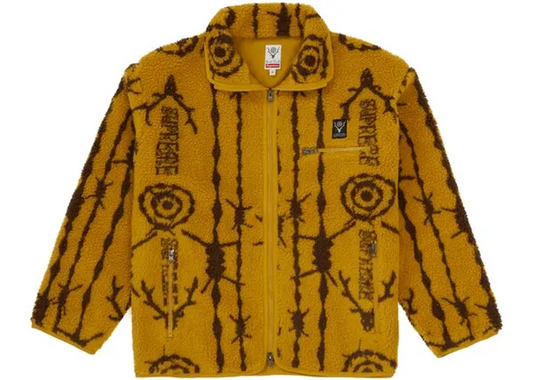 Supreme SOUTH2 WEST8 Fleece Jacket Mustard
