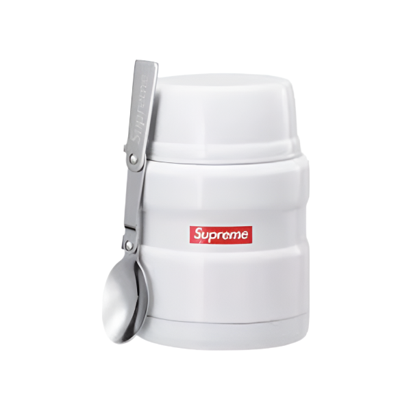 Supreme Thermos Stainless King Food Jar and Spoon White