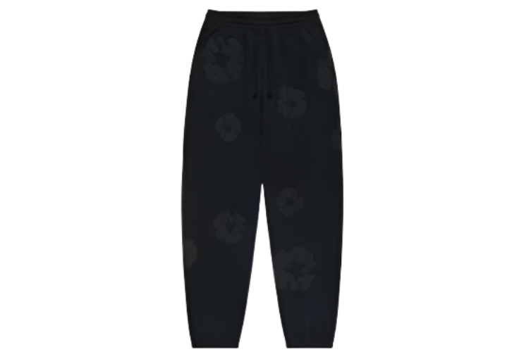 Denim Tears Cotton Wreath Sweatpants 'Black Monochrome'