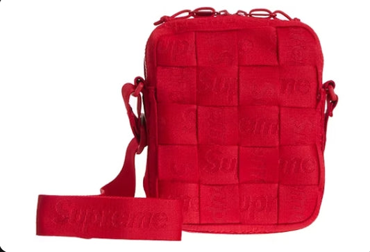 Supreme Woven Shoulder Bag Red
