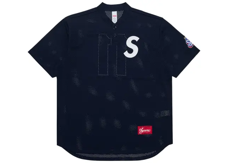 Supreme S Logo Baseball Henley Jersey