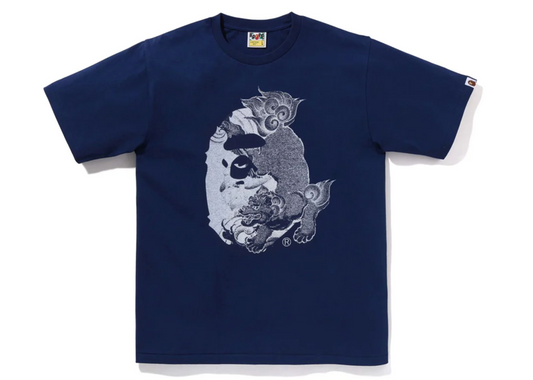 A BATHING APE 2024 Japanese Tattoo Big Ape Head Tee Navy