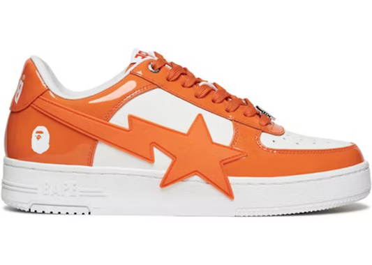 A BATHING APE BAPESTA 3 OS M2 Patent Leather Orange