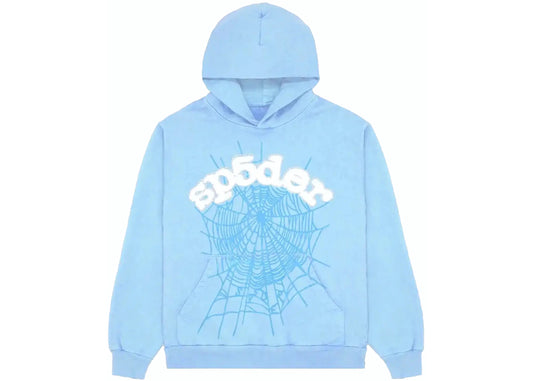 Sp5der Sky blue Hoodie
